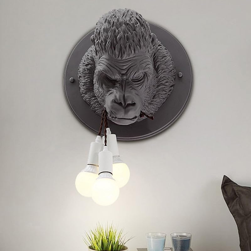 Gorilla Head Antique Decorative Wall Light